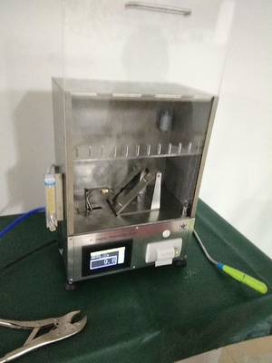 Elektrikli pirinç Yanıcılık Test Odası, 220V Tekstil Test Cihazı