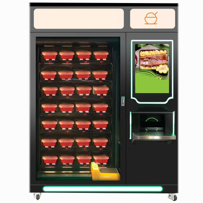 Sıcak Yemek Otomatları Havlular Otomatik Fast Food Makinası Raf Otomatı